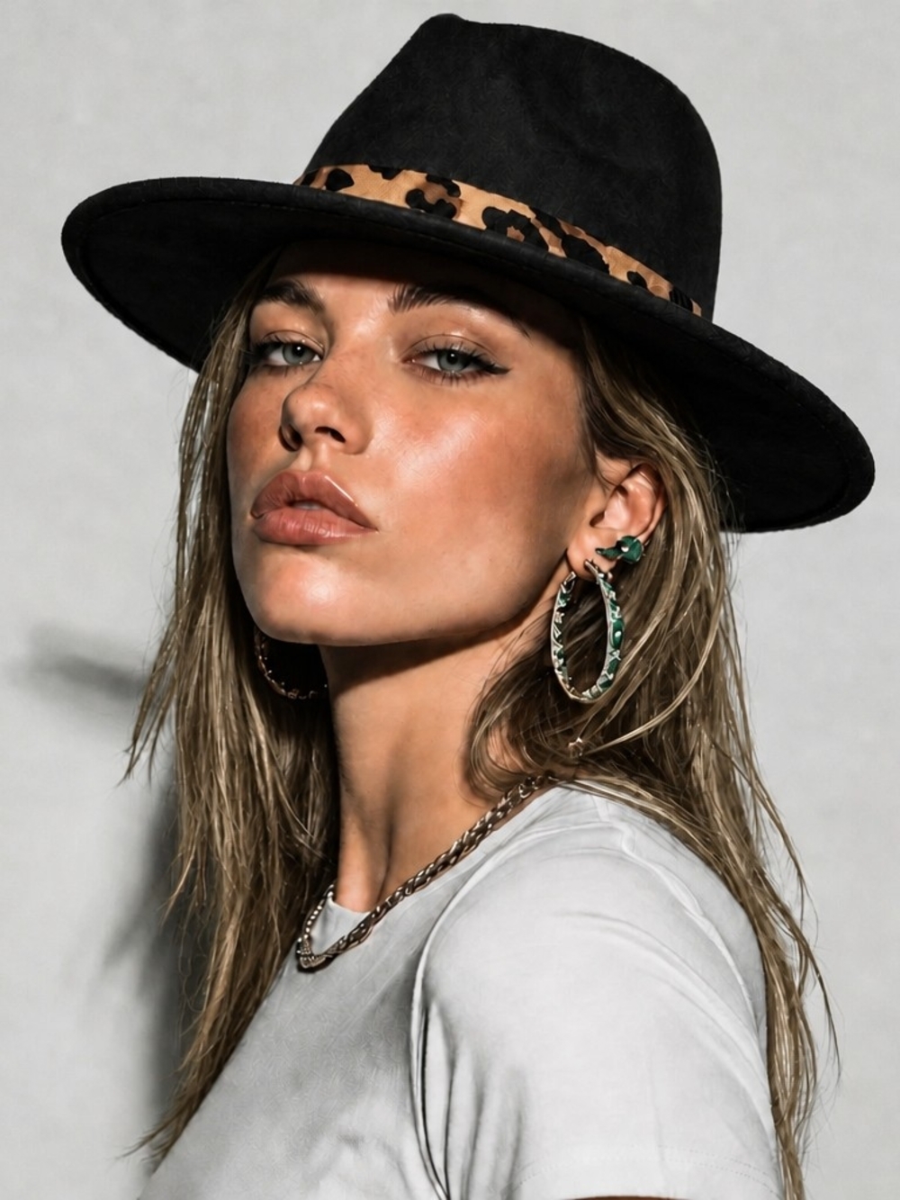 Black Felt Fedora Hat